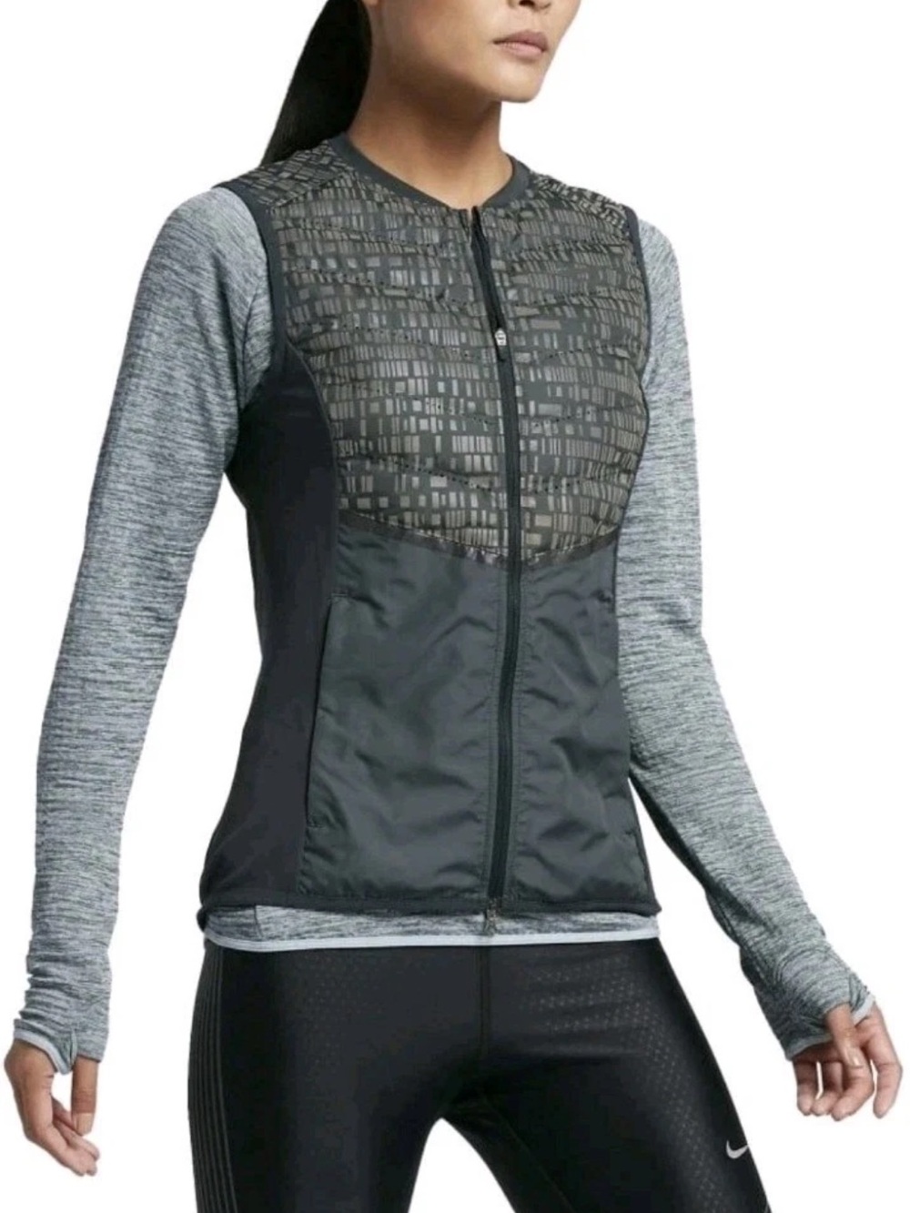Nike aeroloft women’s 800 goose down full zip running vest size small brand new